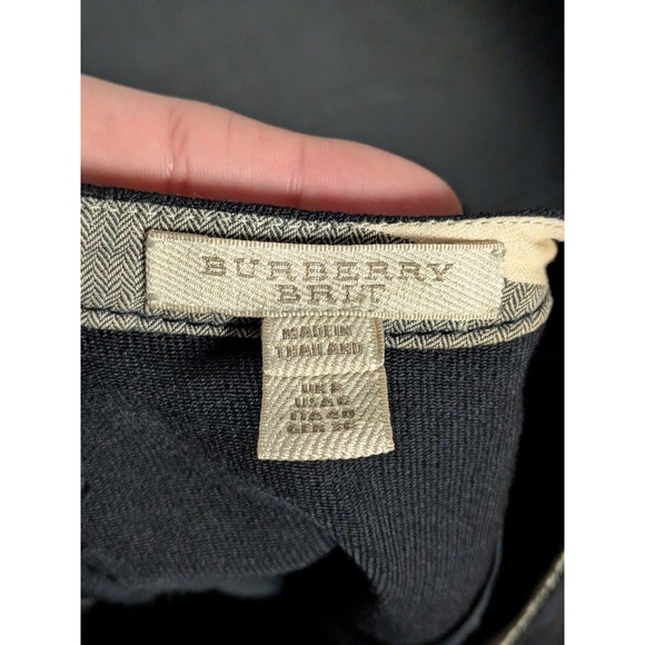 Burberry Brit Black Short Sleeve Pique Knit Shift Dress US 6 - Picture 11 of 11